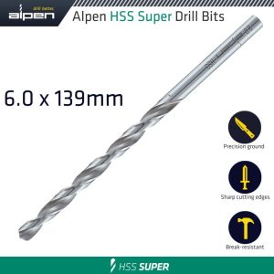 HSS DRILL BIT LONG 6 X 139MM BULK