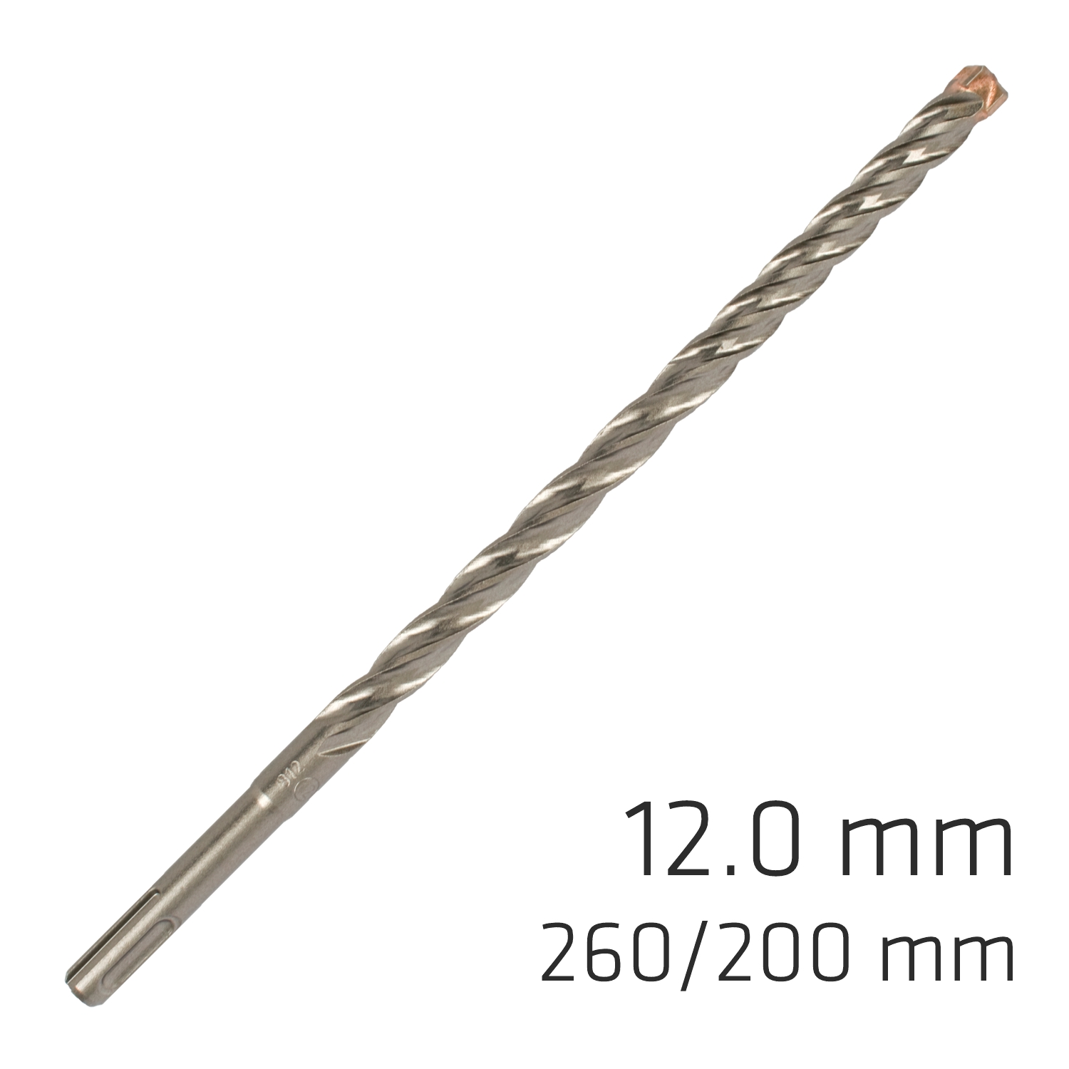 FORCE X 12.0 x 260/200 SDS-PLUS REBAR DRILL BIT X4 CUTTING EDGES