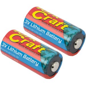 BATTERY CR123A 3V LITHIUM X2 PER CARD (MOQ 6)