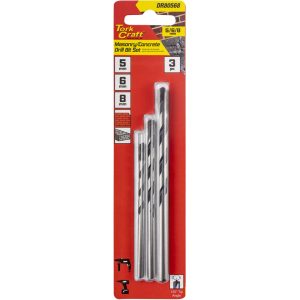 DRILL BIT MASONRY/CONCRETE 3PC SET 5-6-8MM