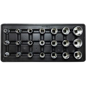 FIXMAN TRAY 21 PIECE 1/2' DRIVE SOCKETS