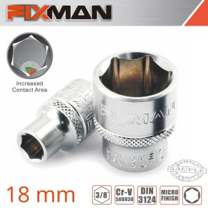 FIXMAN 3/8' DRIVE HEX SOCKET 18MM