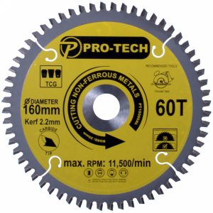SAW BLADE TCT 160 X 2.2 X 20 X 60T ALUM. PROF.