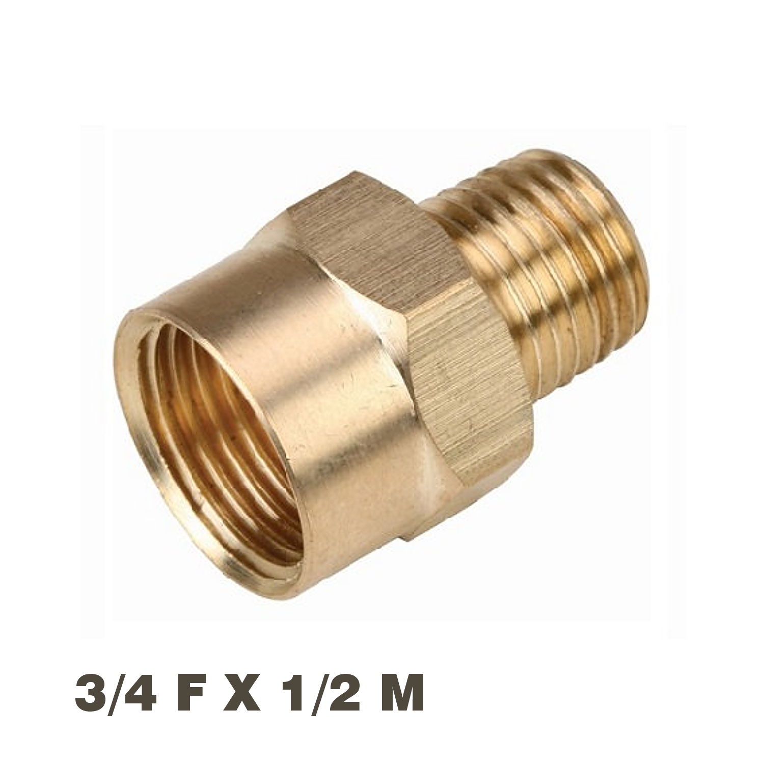 REDUCER BRASS 1/2X3/4 M/F
