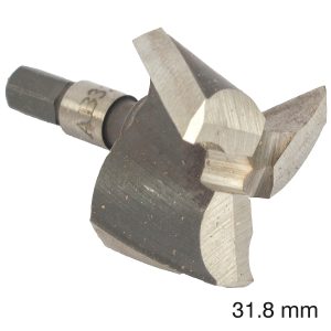 CUTTER 31.8MM /LOCK MORTICER FOR ALUMINIUM SNAP ON