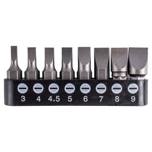 INSERT BIT SET 8PCE SLOTTED 3MM-9MM 25MM