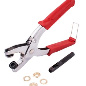 GROMMET SETTING TOOL KIT C/W 10PC EYELETS 8MM