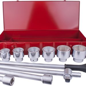 SOCKET SET 12PC 1' DRIVE 6PT 46 - 80MM IN METAL CASE